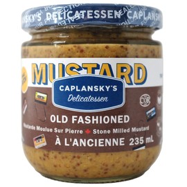 Caplansky’s Deli Mustard - Old Fashioned - Kosher, Vegan, Non GMO, Gluten Free, Nut Free - 235 mL (8 fl oz)