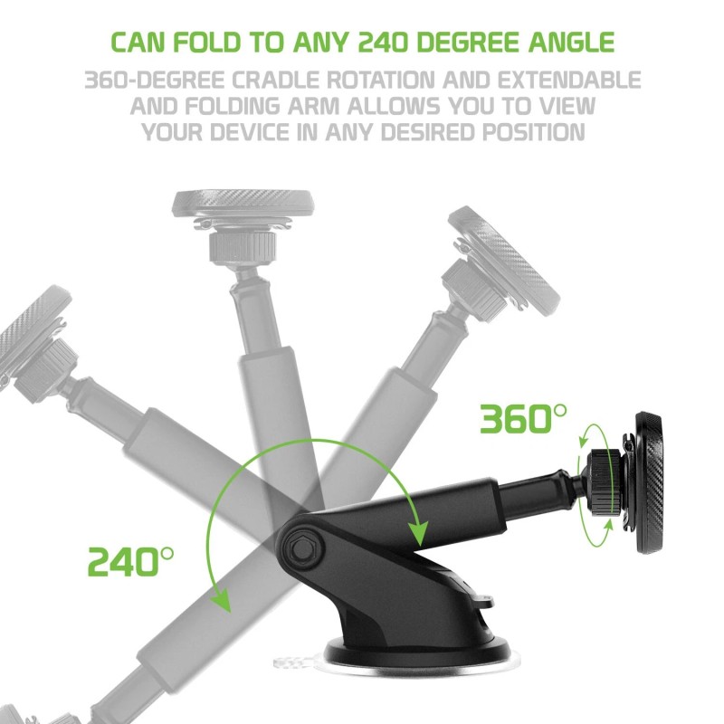 Cellet Magnetic Car Dashboard/Windshield Phone Mount with Telescoping Arm