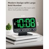Odokee Digital Alarm Clocks for Bedrooms: Large Bold Number 5