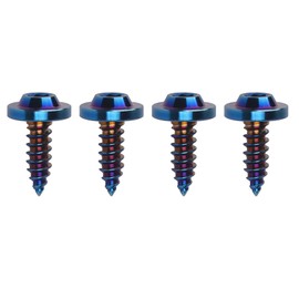 Wanyifa Titanium M4 M5 15 17 20mm Self Tapping Screw Torx Head Motorcycle Bolt Pack of 4 (M5x15mm, Burnt Blue)