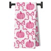 BUJSP Pink Coquette Bow Pumpkin Fall Kitchen Dish Tea Towels,