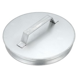 PATIKIL 10 Inch Metal Tee Cap with Handle, Galvanized Steel Duct End Cap Dry Vent Cover Ducting Sealing Tee Plug for HVAC Systems Indoor and Outdoor Use