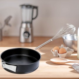 Dr. Oetker Springform Ø 28 cm, Backform mit Flachboden, runde Kuchenform aus Stahl mit Antihaftbeschichtung (Farbe: schwarz), Menge: 1 Stück