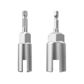 2 Pack 1/4" Hex Shank，Power Wing Nut Driver Set,Slot Wing nuts Drill Bit Socket Wrenches Tools Set, Drills Bits for Panel Nuts screws eye C hook bolt (2 Pack 2 Size （12mm,18mm）)