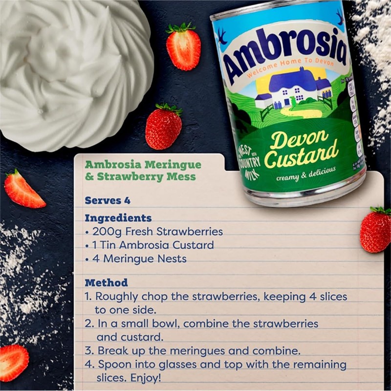 Ambrosia Devon Custard - 400g (Pack of 4)