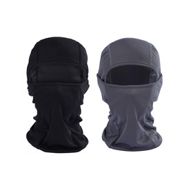 Colorsheng Balaclava -2 Pack Windproof Ski Mask Cold Weather Outdoor Mask Thermal Hood (Black/Grey)