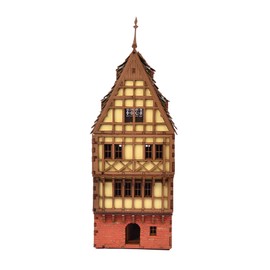 Brick Rowhouse DIY Wooden Building Kit for Teens and Adults, Suitable for Playing with Family - Realistic