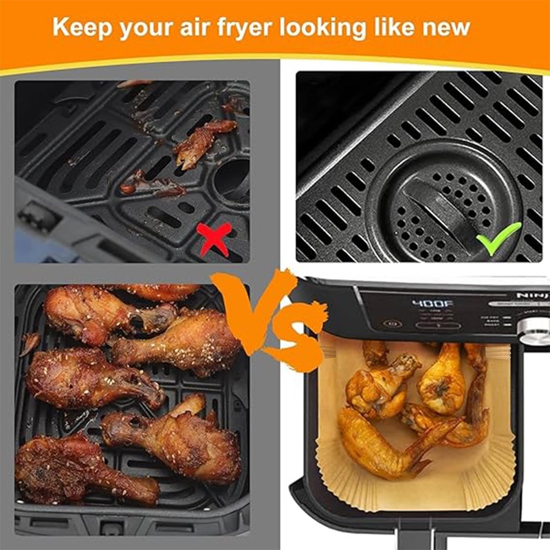 100 Pcs Air Fryer Disposable Liners,Air Fryer Liners Rectangle,Air Fryer