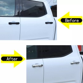 car-king888 ABS Chrome Kit Outer Car Door Grab Handle Cover Trim For Toyota Tundra 2022-2023