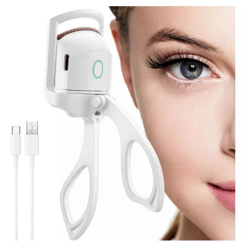 RIVERSOFY Rizador Pestañas Eléctrico Enchinador Recargable + Rímel