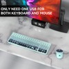 TKVPJYYI Wireless Keyboard and Mouse Combo, 2.4GHz USB Cordless Round