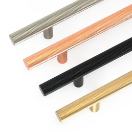 The Hairpin Leg Co. [HLC] Pull Handles - Modern Furniture Hardware - Cupboard Cabinet Handles Drawer Pulls [Spiral 12mm/300mm/Satin Copper]
