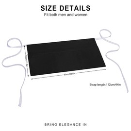 CYAHSJE Custom Waist Apron For Men Women Customized with Pockets Add Name Logo Image, 1pcsBlack， 11.8"x23.6"