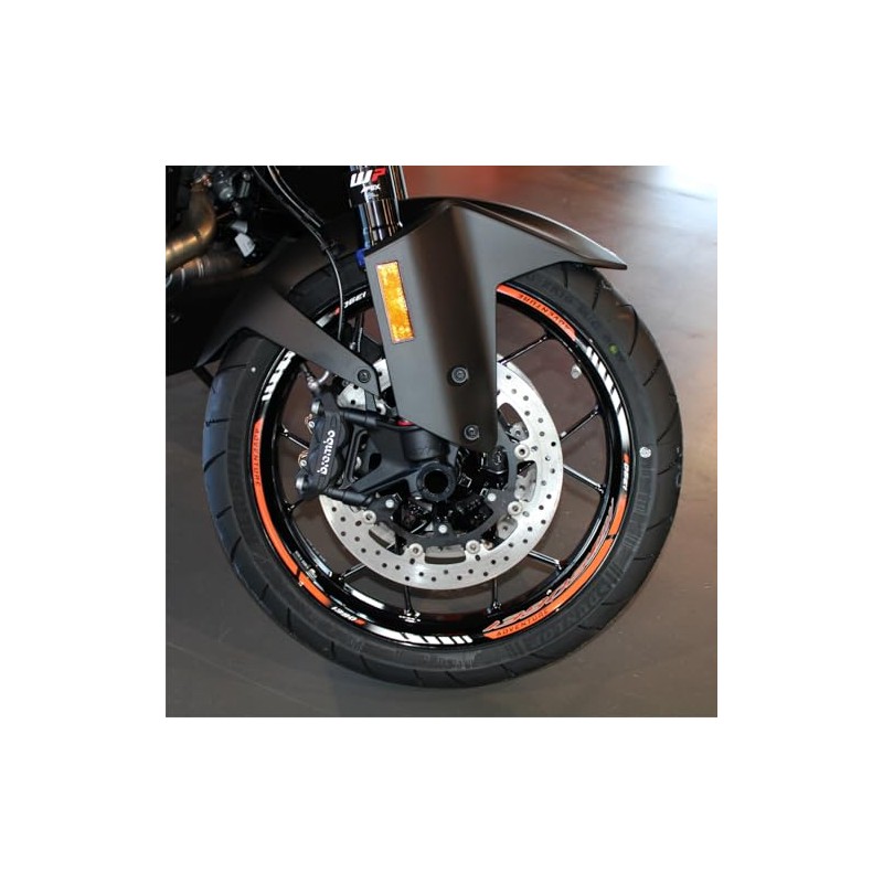 Set Felgenrand Aufkleber Orange Compatible with KTM 1390 Super Adventure