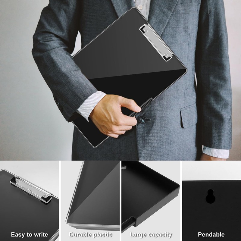 Storage Clipboard A4 Binder Large Capacity Folder with 2 Storage