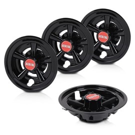 PIT66 8 Inch Golf Cart Wheel Covers Hub Caps Compatible with Ezgo, Yamaha, and Club Car Golf Carts. (Does NOT FIT EZGO RXV carts.) Set of 4 Wheel Center Cap Yamaha Accessories