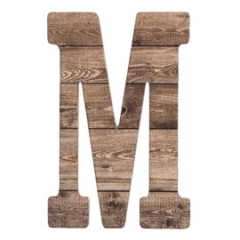 COLLECTIVE HOME - 12" Wood Letters for Wall Decor, Rustic Wall Sign, Decorative Hanging Alphabet Signs, House Number, Decorations for Wedding Birthday Housewarming Party, Wood. (M)