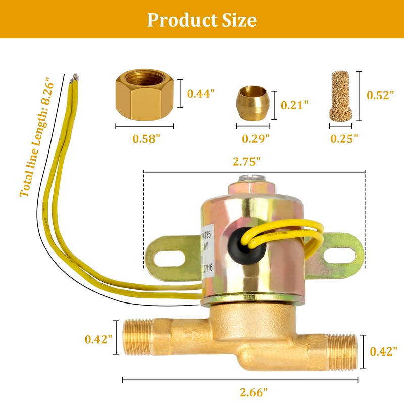 IDEASURE 4040 Solenoid Valve - 24V Humidifier Solenoid Water Valve