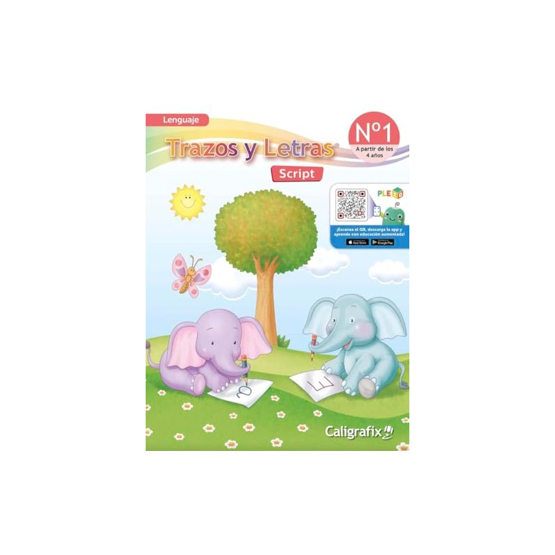 Libro Infantil de Actividades: Lenguaje: Trazos y Letras Script: N1