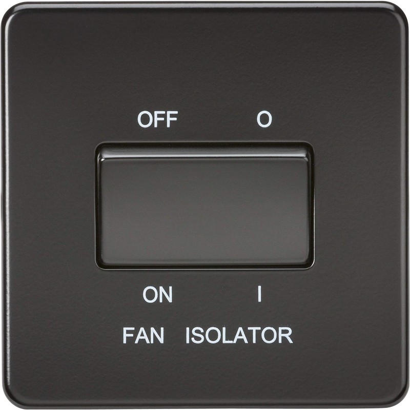 Knightsbridge SF1100MBB Screwless 3 Pole Fan Isolator Switch, 230 V,