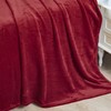 BYTIDE Solid Color Flannel Fleece Queen Bed Blanket with Storage