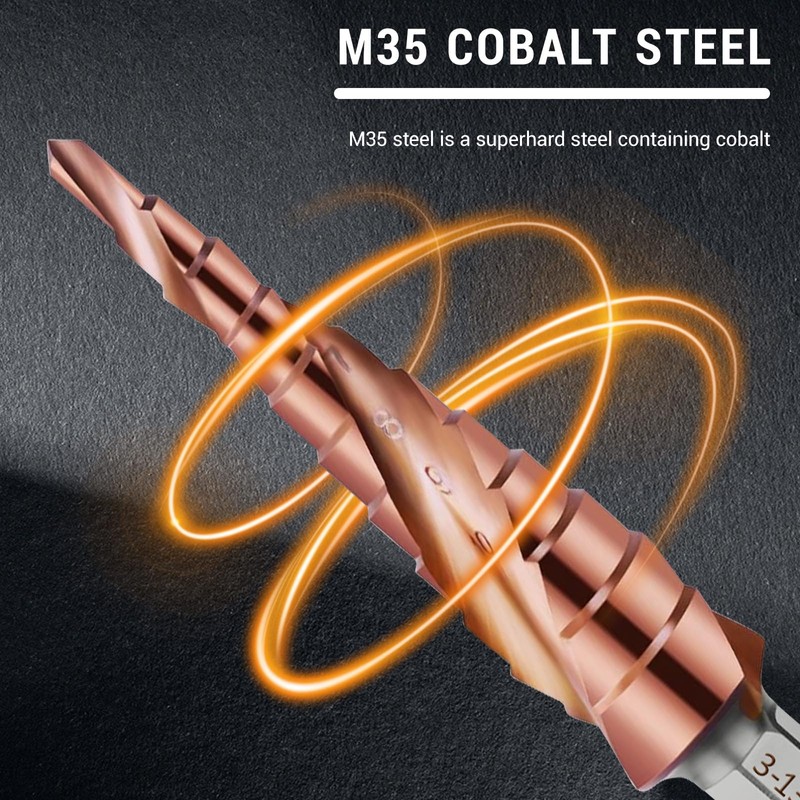 Xdealcozyxc M35 Cone Step Drill Bit for Metal, 6.3 mm