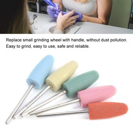 5pcs Nail Drill Bits Set,Nails Drill Bit Set Silicone Rubber Electric Grinding Head for Manicure Pedicure Nail Polishing Burr