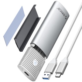 ORICO M.2 SSD External Case, M.2 NVME/PCIE SSD Case, 10Gbps USB C SSD Case, USB 3.2 M.2 NVMe Case, Aluminum, Thunderbolt 3 Compatible, 4TB 2230/2242 /2260/2280, PCIe M-Key, Tool-Free [For NVME/PCIE