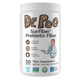 Dr. Poo All-Natural Prebiotic Fiber Supplement | Fiber for the Whole Family | Gentle and Simple Ingredients to Improve Gut Health | Gluten Free, Vegan,Tasteless, Non-GMO, Low-FODMAP (30 Servings)