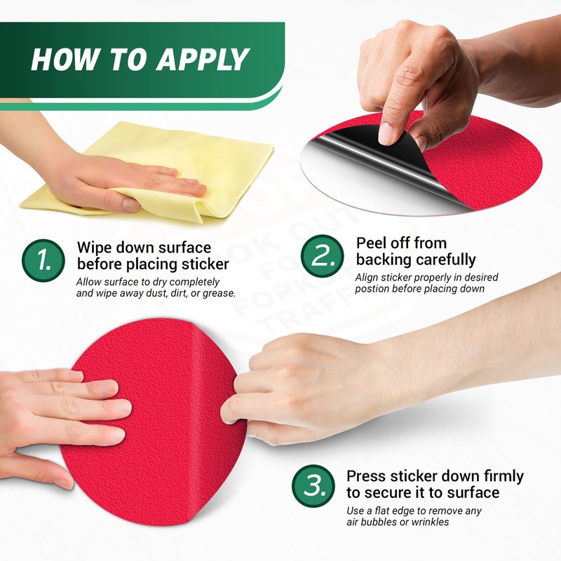 101SIGNCITY - 17"x 17" Vinyl Floor Decals, 2-Pack, "Stop: Look