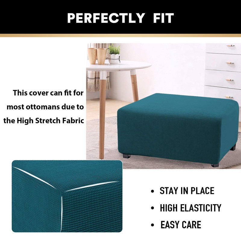 Stretch Ottoman Cover Ottoman Slipcovers Rectangle for Living Room Foot