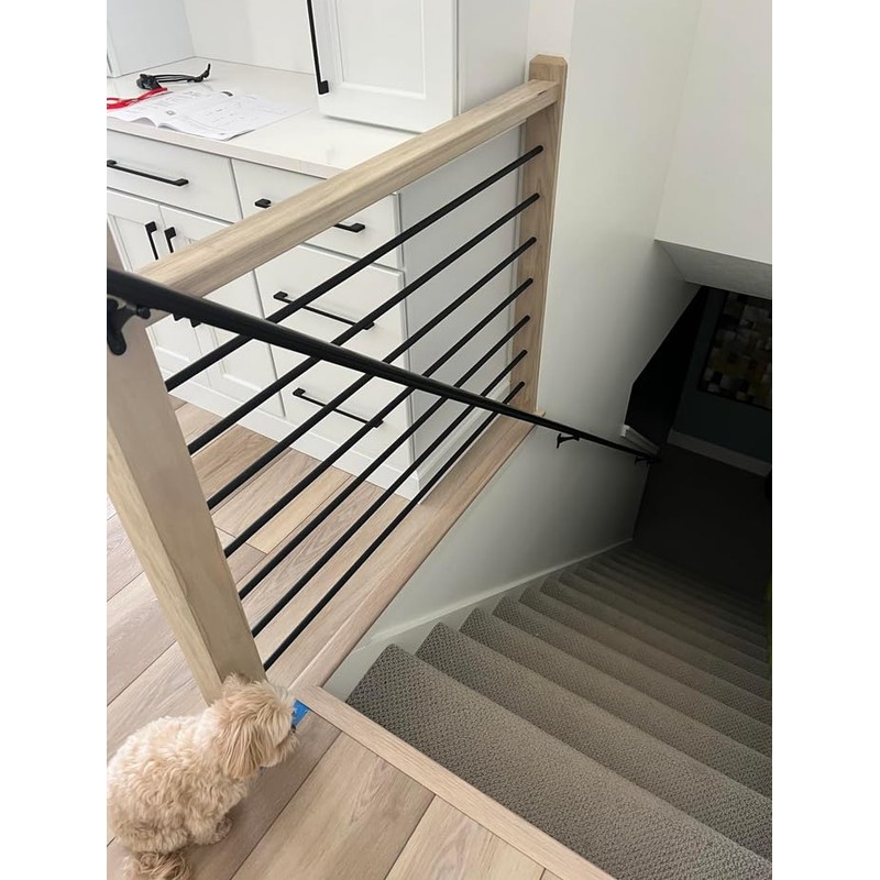 HZIU 20 Pack Iron Stair Balusters Black Metal Deck Balusters