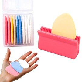 Roioiow Chalk Sharpener with Triangle Chalk, Tailor's Holder, Fabric Marking Tool, 2 Sets of Pink Lightweight Sewing Accessories for Quilting, Clothing, and Household Use