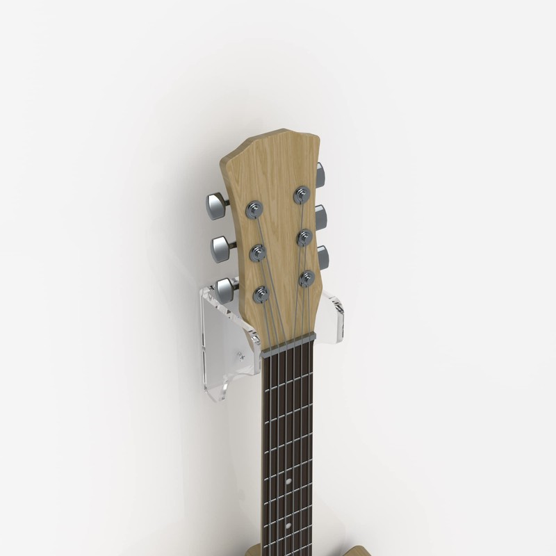 Premium Guitar Wall Hanger/Bracket/Universal Fit/Perspex Guitar Holder/PA-13 (Clear)