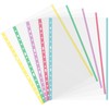 Grafoplás Pocket with 25 Perforated Sleeves, Pastel Trim, Folio Size,