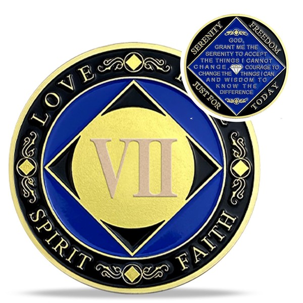 IELCJJ 7 Year NA Medallion, NA Sobriety Tokens Recovery Chips
