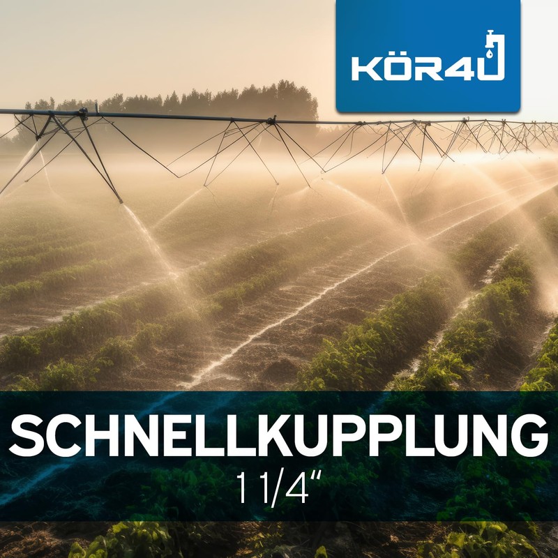 kör4u Quick Coupling 1 1/4 Inch for Hose, Hose Coupling