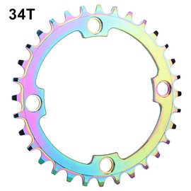 Aluminum Alloy Hollow Integral Single Speed Bike Crank Ring Chain Wheel Disc(34T)
