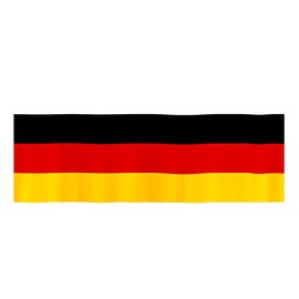 Taffstyle German Flag Balcony Border with 6 Metal Eyelets Germany Flag European Championship Fan Item Country Flag Basketball Handball Football Hoisting Flag Balcony XXL Germany Balcony Flag 300 cm x