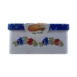 La Trinitaine, French Brittany Galettes au Beurre (Butter Cookies) in Mini Quimper Tin, Faience Couple, 4.23 OZ