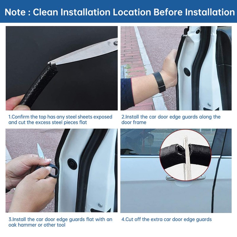 Car Door Edge Guards 32Ft(10M) Universal Rubber U Shape Edge