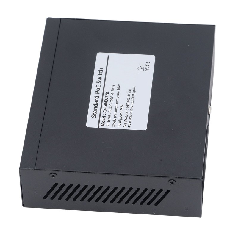 6 Port PoE Switch 1.2Gbps Ethernet Switch Unmanaged Plug and