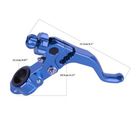 PRO CAKEN 7/8‘’ 22mm Universal Motorcycle CNC Short Stunt Clutch Lever Aluminum Alloy Clutch Handlebar Compatible with Most Motorcycles Dirt Bike-Blue