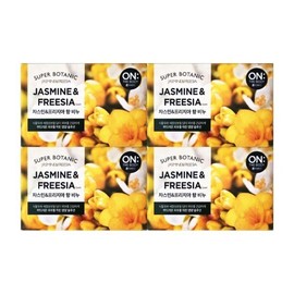 LG Household & Health Care 엘지 온더바디 비누 슈퍼보타닉 쟈스민 80gx4개 LG On The Body Soap Super Botanic Jasmine 80g x 4 pcs