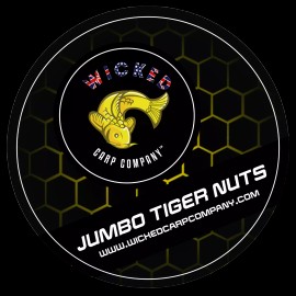 Wicked Carp Company Jumbo Orange & Mango Tiger Nuts in Liquid | PVA Friendly Carp & Catfish Bait