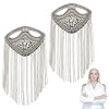 WEBEEDY 2 PCS Tassel Epaulet Rhinestone Shoulder Board Badge Tassel