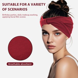 Adorila 6 Pack Wide Headbands for Women, Large Elastic Yoga Hair Bands Thick Headbands, Non Slip Sport Workout Hair Band for Girls