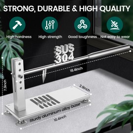 ZeroPone Oyster Clam Opener Machine Adjustable Oyster Shucker Machine Shucker Tool Set Including Knives, Glove and G-Clip, Seafood Tools for Hotel Family Buffet