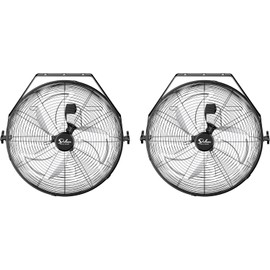 Simple Deluxe 18 Inch Industrial Wall Mount, 3 Speed Commercial Ventilation Metal Fan for Warehouse, Greenhouse, Workshop, Patio, Factory and Basement - High Velocity, Black