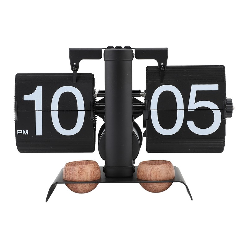 Digital Flip Clock 304 Stainless Steel Retro Battery Powered Mechanical